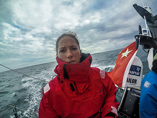 Jen Edney Dongfeng Race Training in Lorient, France on Monday July 17, 2017